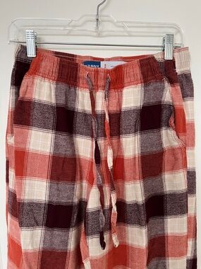 Old Navy Orange, Brown and Cream Plaid  Pajama Pants
